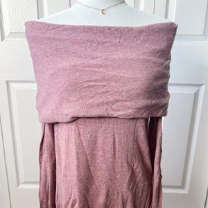 Off-The-Shoulder Mauve Sweater